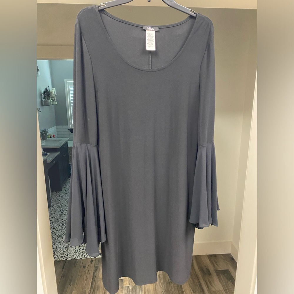 Black Flowy Sleeve Dress